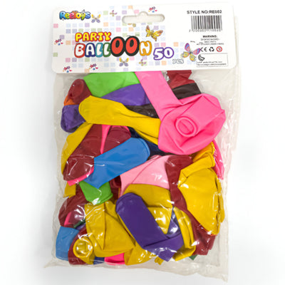Colourful Party Balloon - Assorted Colours - Pack Of 50 Pcs