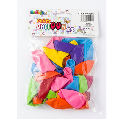 Party Balloons 25Pcs Set - Assorted Colours