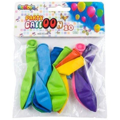 Party Balloons 10Pcs Set - Assorted Colours