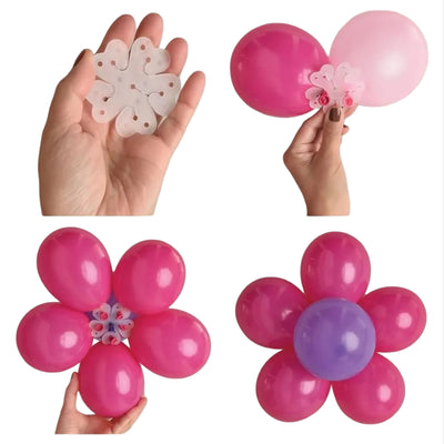 Party Decoration Balloon Flower Clip - Pack Of 8 Pcs