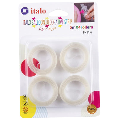 Party Decoration Balloon Strip - 5 Meter Roll - Pack Of 4 Rolls