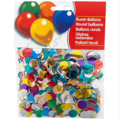 Balloon Foil Metallic Colorful Confetti - Round Shape