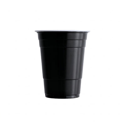 Coloured Disposable Plastic Cup For Party - 16 Oz - Black - 25 Pcs