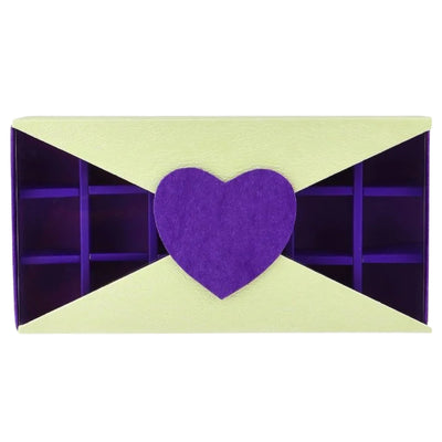 Hotpack Rectangular Shape 18 Portion Gift Chocolate Box - Purple - 24X12.5X4.5 Cm