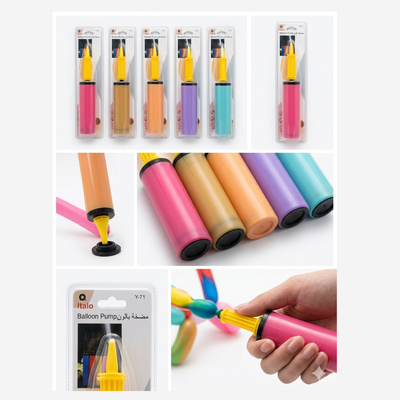 Balloon Hand Pump - Manual Air Inflator - Assorted Colours (1Pcs Only)