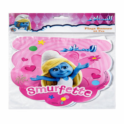 Smurfette G Party Decoration Flag Banner - 3Mtr