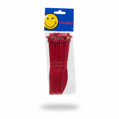 Smiley - Plastic Cutlery - Knife 10 Pcs Set