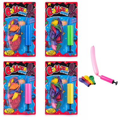 Twisting Balloon Set With Pump For Balloon Animals - Assorted Colours (1 Pack Only)