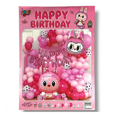 Labubu Happy Birthday Party Decoration Balloon Garland Kit