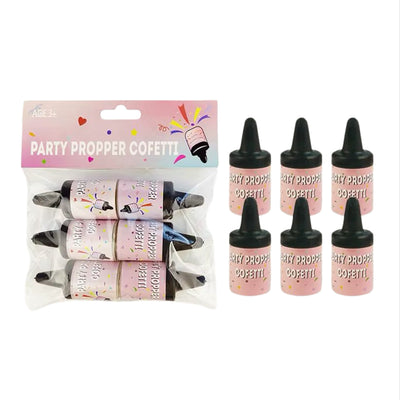 Confetti Party Poppers For Party Celebrations - 6 Pcs