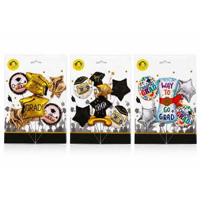 Graduation Party Foil Balloon Set - Assorted - 1 Packet