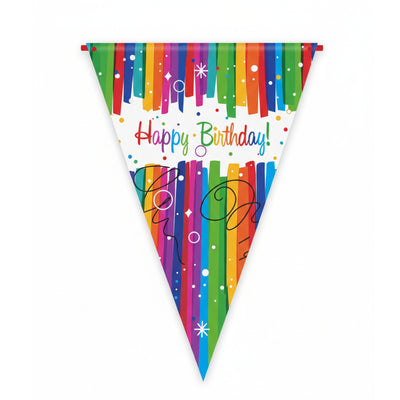 Happy Birthday Theme Party Decoration Flag Banner - Multi Colour - 30 Cm