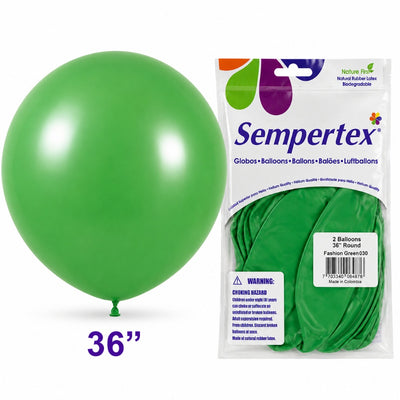 Sempertex Latex Balloons - Green - Pack Of 2 - 36 Inch (Uninflated)