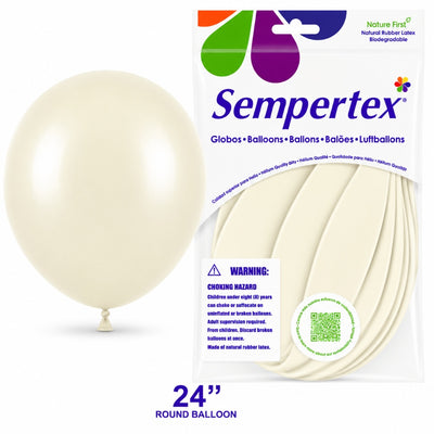 Sempertex Latex Balloons - White - Pack Of 3 - 24 Inch (Uninflated)
