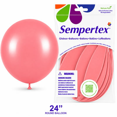 Sempertex Latex Balloons - Pink - Pack Of 3 - 24 Inch (Uninflated)