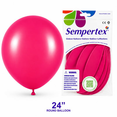 Sempertex Latex Balloons - Fuchsia - Pack Of 3 - 24 Inch (Uninflated)
