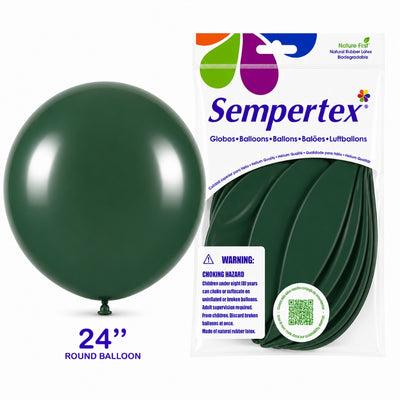 Sempertex Latex Balloons - Forest Green - Pack Of 3 - 24 Inch (Uninflated)