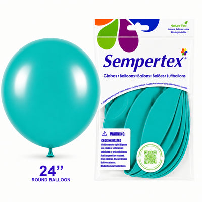 Sempertex Latex Balloons - Aquamarine - Pack Of 3 - 24 Inch (Uninflated)
