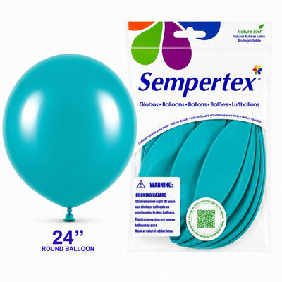 Sempertex Latex Balloons - Caribbean Blue - Pack Of 3 - 24 Inch (Uninflated)
