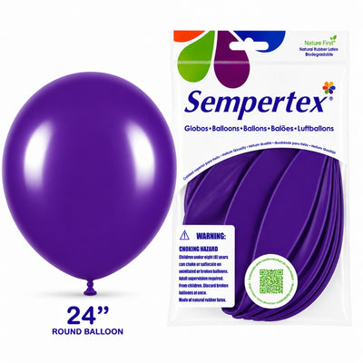 Sempertex Latex Balloons - Violet - Pack Of 3 - 24 Inch (Uninflated)