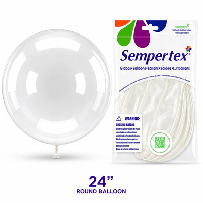 Sempertex Latex Balloons - Crystal Clear - Pack Of 3 - 24 Inch (Uninflated)