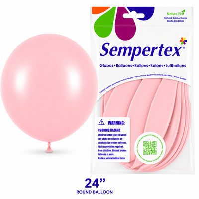 Sempertex Latex Balloons - Pastel Matte Pink - Pack Of 3 - 24 Inch (Uninflated)