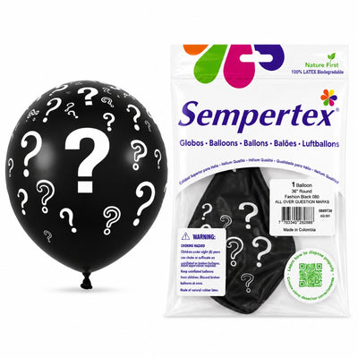 Sempertex Question Mark Latex Balloons - Pack Of 2 - 36 Inch (Uninflated)