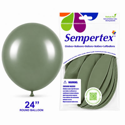 Sempertex Latex Balloons - Eucalyptus - Pack Of 3 - 24 Inch (Uninflated)