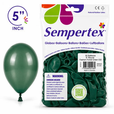 Sempertex Latex Balloons - Forest Green - Pack Of 50 - 5 Inch (Uninflated)