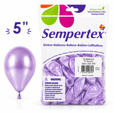Sempertex Latex Balloons - Satin Lilac - Pack Of 50 - 5 Inch (Uninflated)