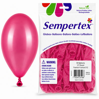 Sempertex Latex Balloons - Fuchsia - Pack Of 50 - 12 Inch (Uninflated)