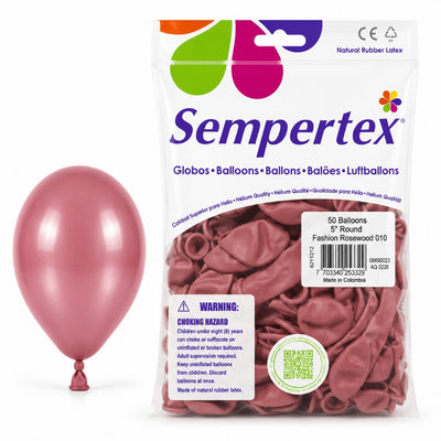 Sempertex Latex Balloons - Rosewood - Pack Of 50 - 5 Inch (Uninflated)