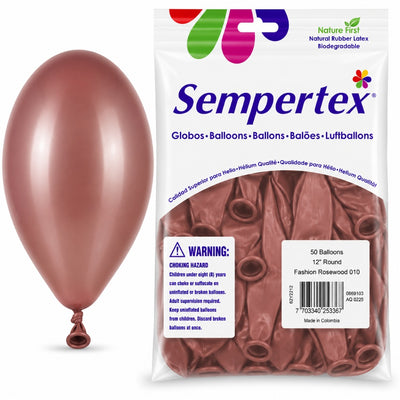 Sempertex Latex Balloons - Rosewood - Pack Of 50 - 12 Inch (Uninflated)