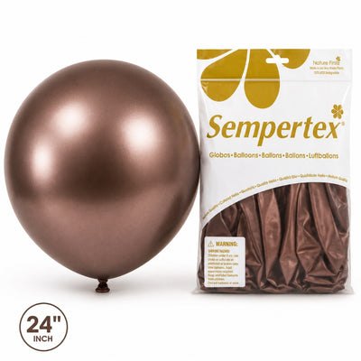 Sempertex Latex Balloons - Reflex Truffle - Pack Of 10 - 24 Inch (Uninflated)