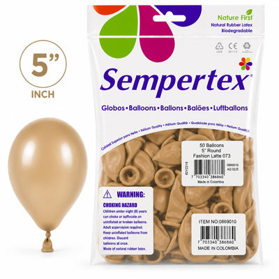 Sempertex Latex Balloons - Latte - Pack Of 50 - 5 Inch (Uninflated)