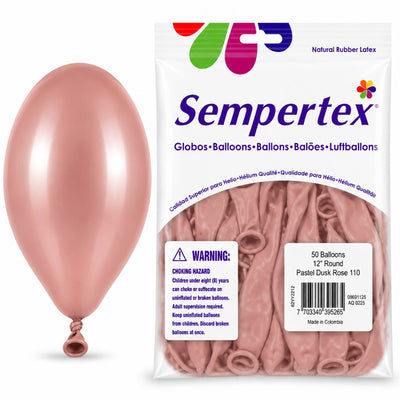 Sempertex Latex Balloons - Dusk Rose - Pack Of 50 - 12 Inch (Uninflated)