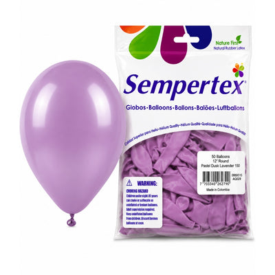 Sempertex Latex Balloons - Pastel Dusk Lavender - Pack Of 50 - 12 Inch (Uninflated)