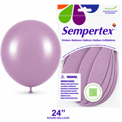 Sempertex Latex Balloons - Pastel Dusk Lavender - Pack Of 3 - 24 Inch (Uninflated)