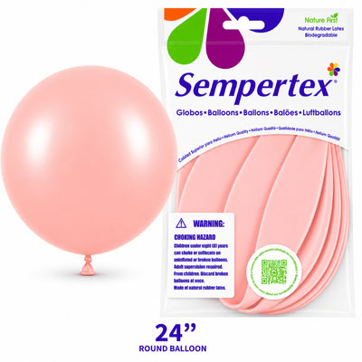Sempertex Latex Balloons - Pastel Matte Melon - Pack Of 3 - 24 Inch (Uninflated)