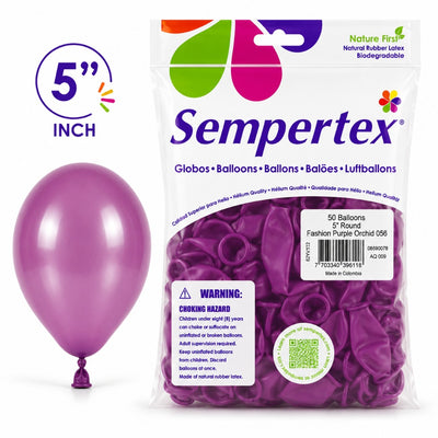 Sempertex Latex Balloons - Purple Orchid - Pack Of 50 - 5 Inch (Uninflated)