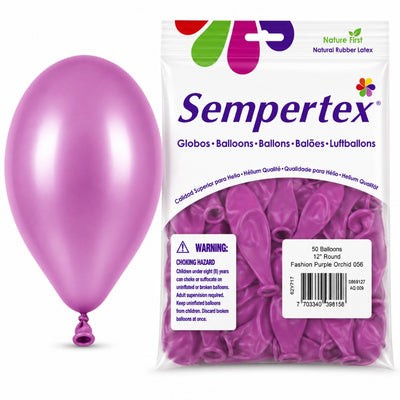 Sempertex Latex Balloons - Purple Orchid - Pack Of 50 - 12 Inch (Uninflated)