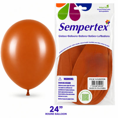 Sempertex Latex Balloons - Sunset Orange - Pack Of 3 - 24 Inch (Uninflated)