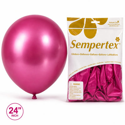 Sempertex Latex Balloons - Reflex Fuchsia - Pack Of 10 - 24 Inch (Uninflated)