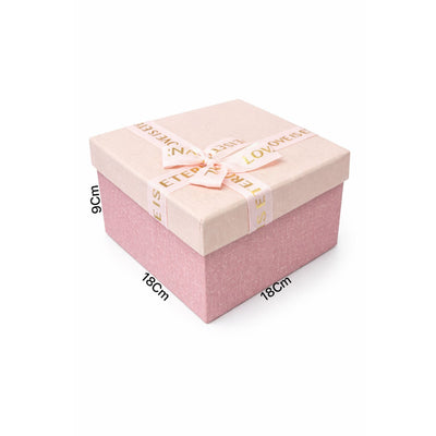 Gift Box Pink Colour - Large - 18X9X18Cm