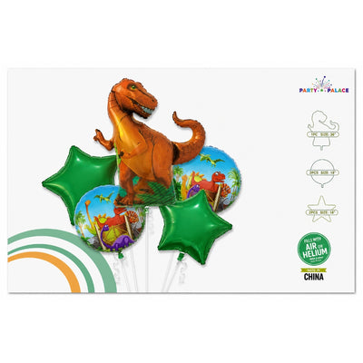 Dinosaur Theme Party Foil Balloon Set (Uninflated)