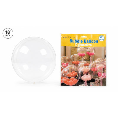 Clear Transparent Bobo Bubble Balloon - Pack Of 12 - 18 Inch (Uninflated)