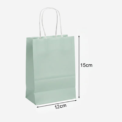 Gift Kraft Mind Green Colour Plain Paper Bag 15X12 Cm