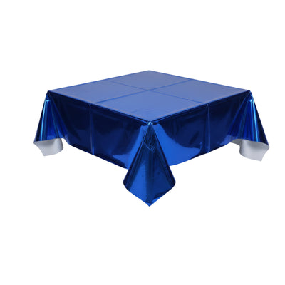 Party Decoration Blue Aluminum Foil Tableware - Table Cover - 1.37X1.83 M