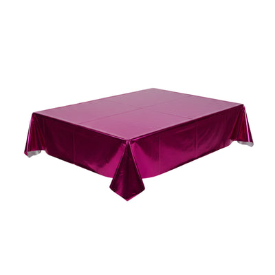 Party Decoration Dark Pink Aluminum Foil Tableware - Table Cover - 1.37X1.83 M