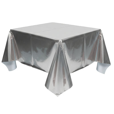 Party Decoration Silver Aluminum Foil Tableware - Table Cover - 1.37X1.83 M